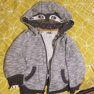 Raccoon hooded sweatshirt
